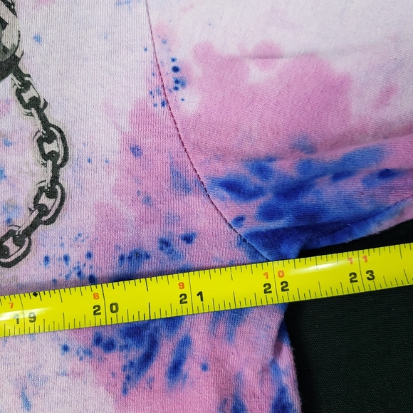 CUSTOM Tie Dye Upcycled Shortsleeve Shirt Mens XL Revolution Pink Purple - Picture 9 of 10
